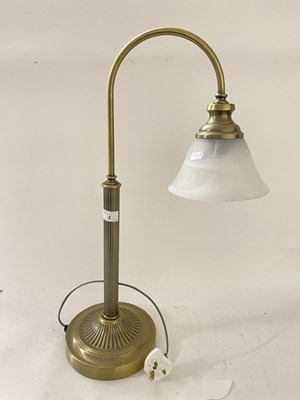 Lot 2 - Modern metal table lamp with frosted glass shade