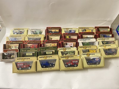 Lot 29 - Box of various Matchbox and other toy vans in...