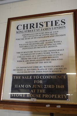Lot 37 - Reproduction Christies London Auction poster...