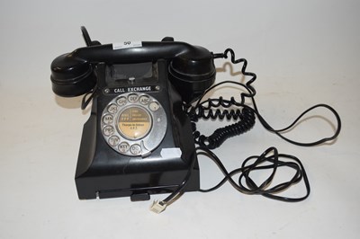 Lot 50 - Vintage black bakelite telephone