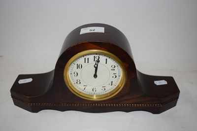 Lot 52 - Early 20th Century hardwood cased mantel clock...