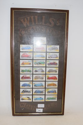 Lot 143 - A framed group of Wills cigarette cards
