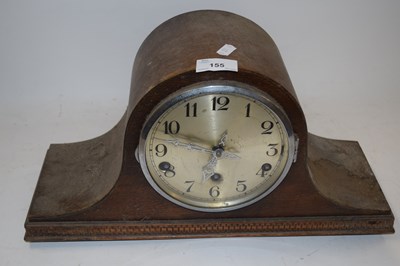 Lot 155 - Early 20th Century oak cased mantel clock