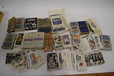 Lot 72 - Box of various assorted cigarette cards and...