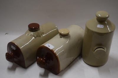 Lot 78 - Three stone ware hot water bottles