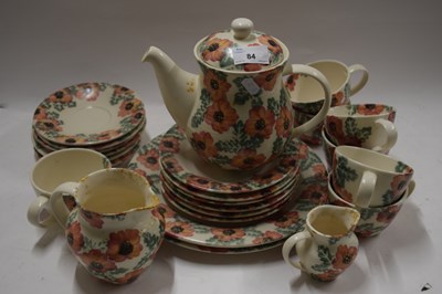 Lot 84 - Quantity of Ben Thomas floral decorated tea wares