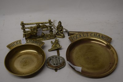 Lot 97 - Mixed Lot: Brass change trays and other...
