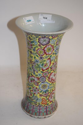 Lot 164 - Chinese porcelain vase of cylindrical shape,...