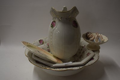 Lot 174 - Vintage wash bowl, jug and other assorted...