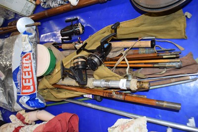 Lot 183 - Quantity of various assorted fishing rods,...