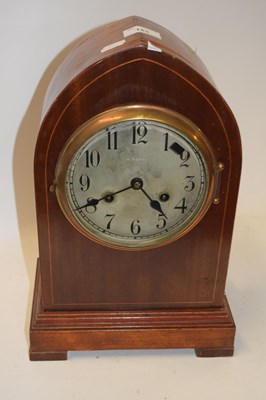 Lot 185 - Early 20th Century mantel clock in mahogany...