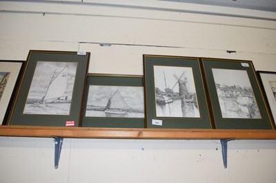 Lot 203 - Chris Hutchins, group of four framed studies,...