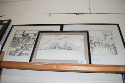 Lot 204 - Mixed Lot: Black and white prints Elm Hill,...