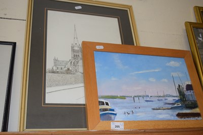 Lot 205 - Paul James, Hickling Broad, oil on board...