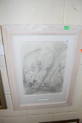 Lot 214 - Attributed to Harry Becker preparatory sketch...