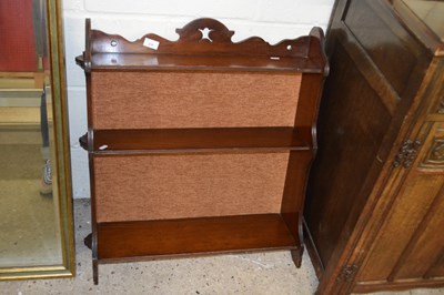 Lot 236 - Small oak three tier wall shelf