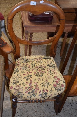 Lot 245 - Victorian balloon back chair with floral...