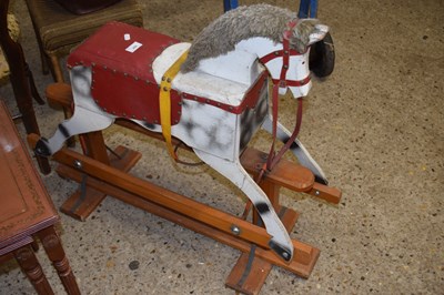 Lot 289 - 20th Century painted wooden rocking horse,...