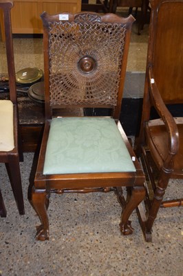 Lot 294 - Cabriole leg and cane backed side chair