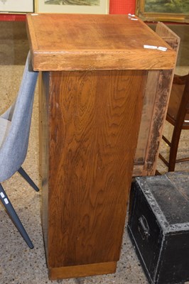 Lot 299 - Stained oak column or plant stand, 102cm high