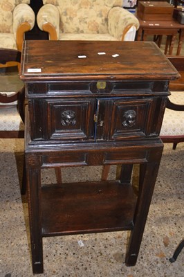 Lot 309 - Adapted antique cabinet on stand, with lift...