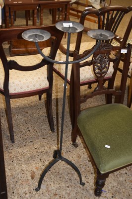 Lot 310 - Iron floor standing candleabra