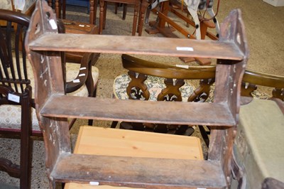 Lot 312 - Small oak wall shelf