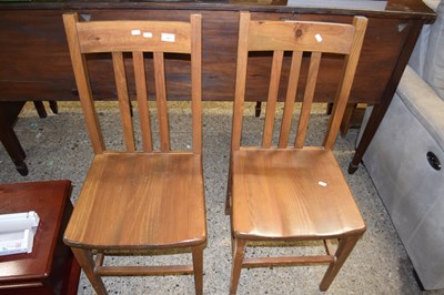 Lot 321 - Two pine kitchen chairs