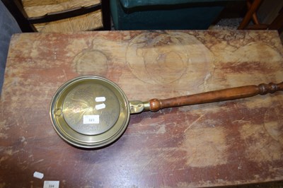 Lot 323 - Brass bed warming pan