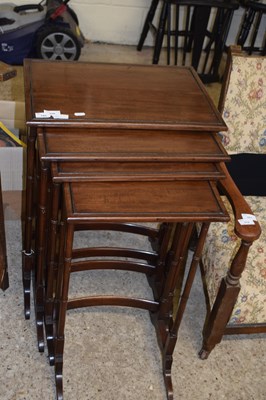 Lot 350 - Nest of four mahogany occasional tables