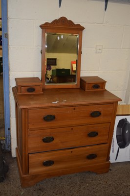 Lot 372 - Late Victorian satin wood dressing chest