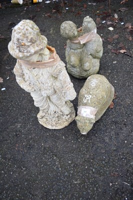 Lot 397 - Group of three concrete garden ornaments