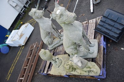 Lot 412 - Mixed Lot: Concrete garden ornaments...