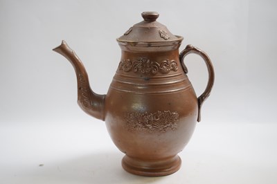 Lot 297 - 19th century stoneware coffee pot