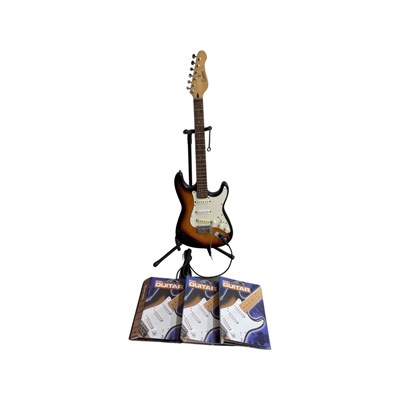 Lot 252 - A modern Encore electric guitar, with stand,...