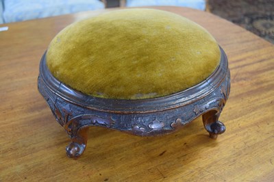 Lot 447 - Small Victorian circular foot stool with...