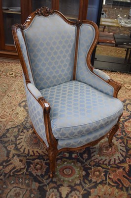 Lot 503 - 19th Century continental wing back armchair...