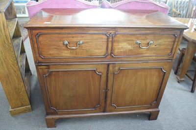 Lot 511 - Georgian mahogany secretaire cabinet with...