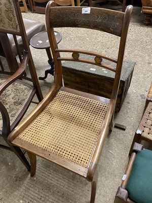 Lot 360 - Georgian cane seated and sabre leg side chair