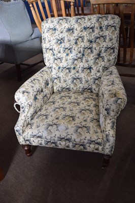 Lot 527 - 20th Century floral upholstered armchair set...