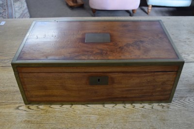 Lot 526 - 19th Century mahogany brass bound writing box...