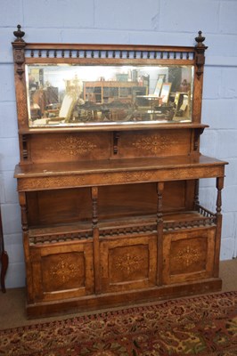 Lot 536 - Victorian walnut veneered and inlaid side...