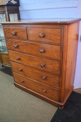 Lot 545 - Victorian mahogany chest with two short and...