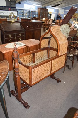 Lot 554 - Victorian mahogany framed and cane work...