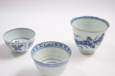 Lot 252 - 18th Century Chinese porcelain cup together...