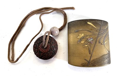 Lot 256 - Japanese INRO Meiji period three sections with...