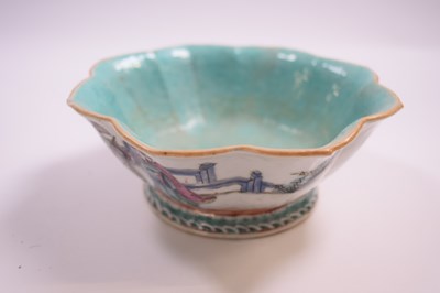 Lot 260 - Shaped Chinese porcelain bowl, late 19th...