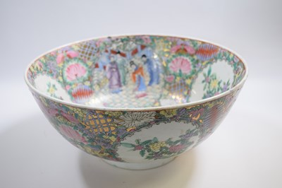 Lot 274 - Large Japanese porcelain punch bowl, 20th...