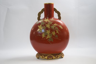 Lot 284 - Large Royal Worcester moon flask, early 20th...