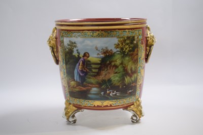 Lot 285 - French porcelain jardiniere, late 19th early...